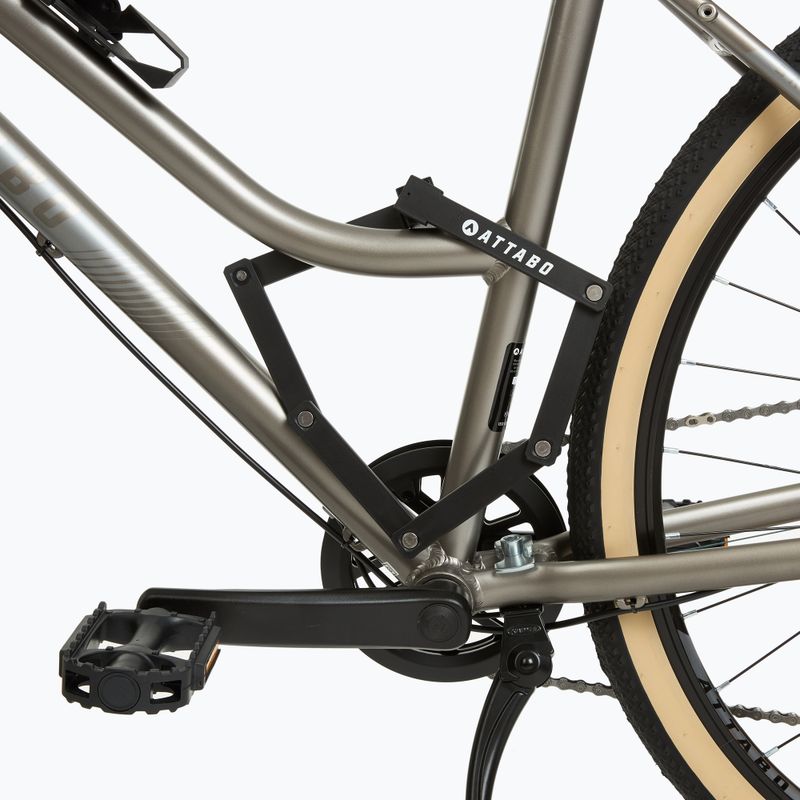 ATTABO F.68 skladací zámok na bicykel čierny 5