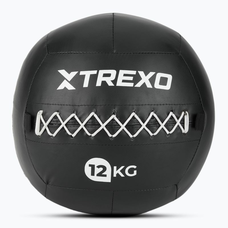 Medicimbalová lopta XTREXO Wall Ball 12 kg black