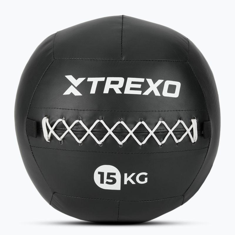 Medicimbalová lopta XTREXO Wall Ball 15 kg black