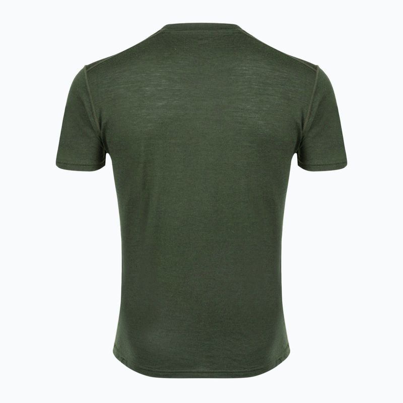 Pánska termoregulačná tričko WOOLCANO Merino 100% TEE0546 zelená 6