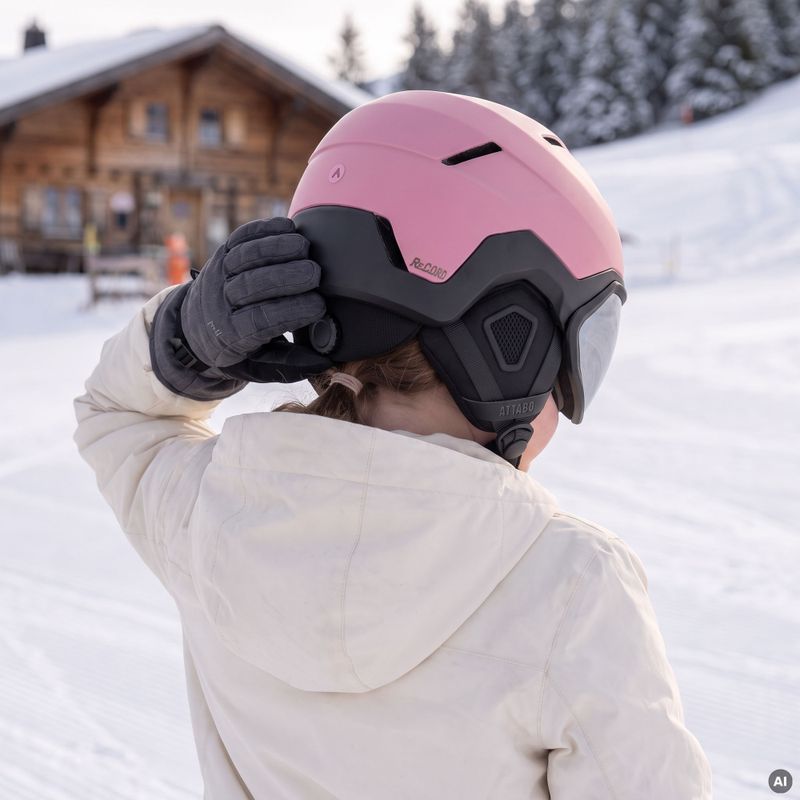 Detská lyžiarska prilba ATTABO Avens 3.0 Jr Visor ERT Pink 8