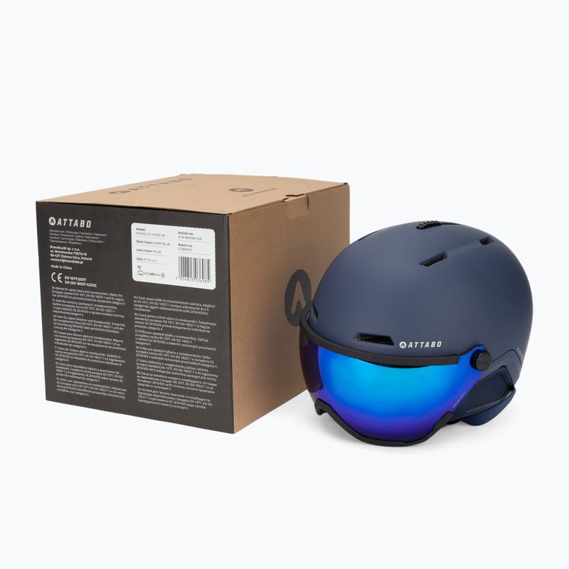 Detská lyžiarska prilba ATTABO Avens 2.0 Jr Visor dark blue 9