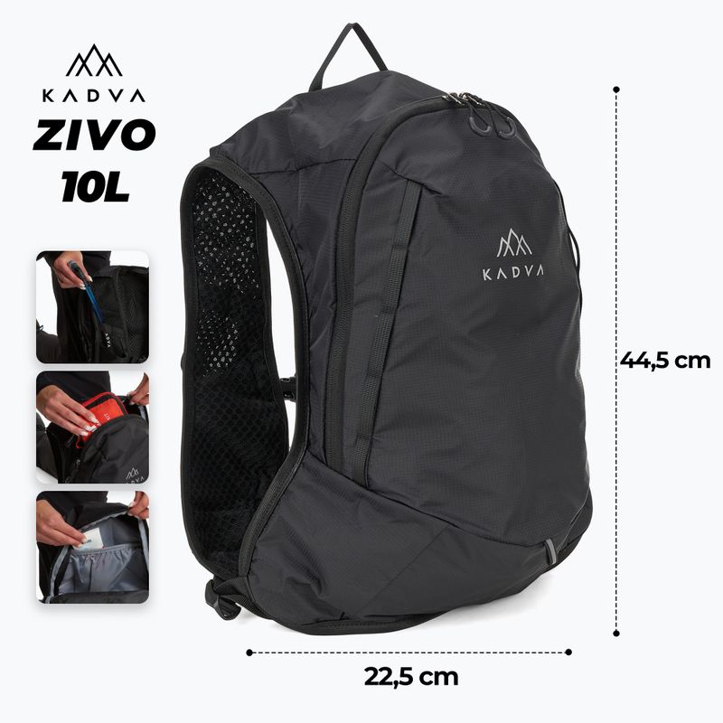 Turistický batoh KADVA Zivo 10 l čierny 2