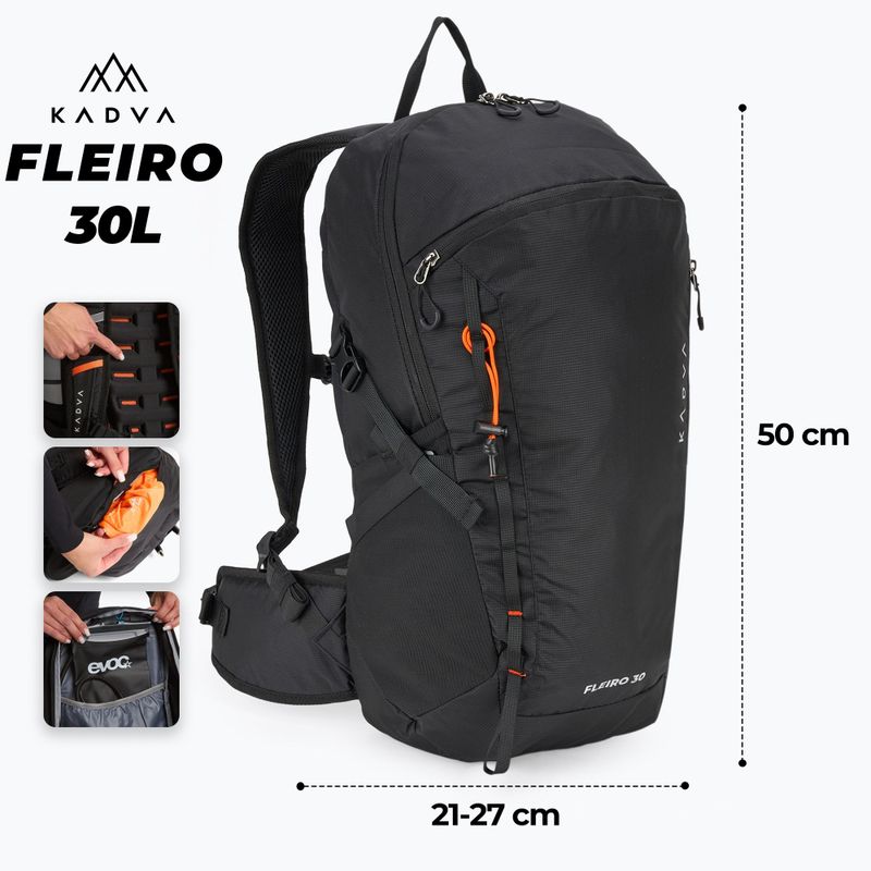 Turistický batoh KADVA Fleiro 30 l čierny 2