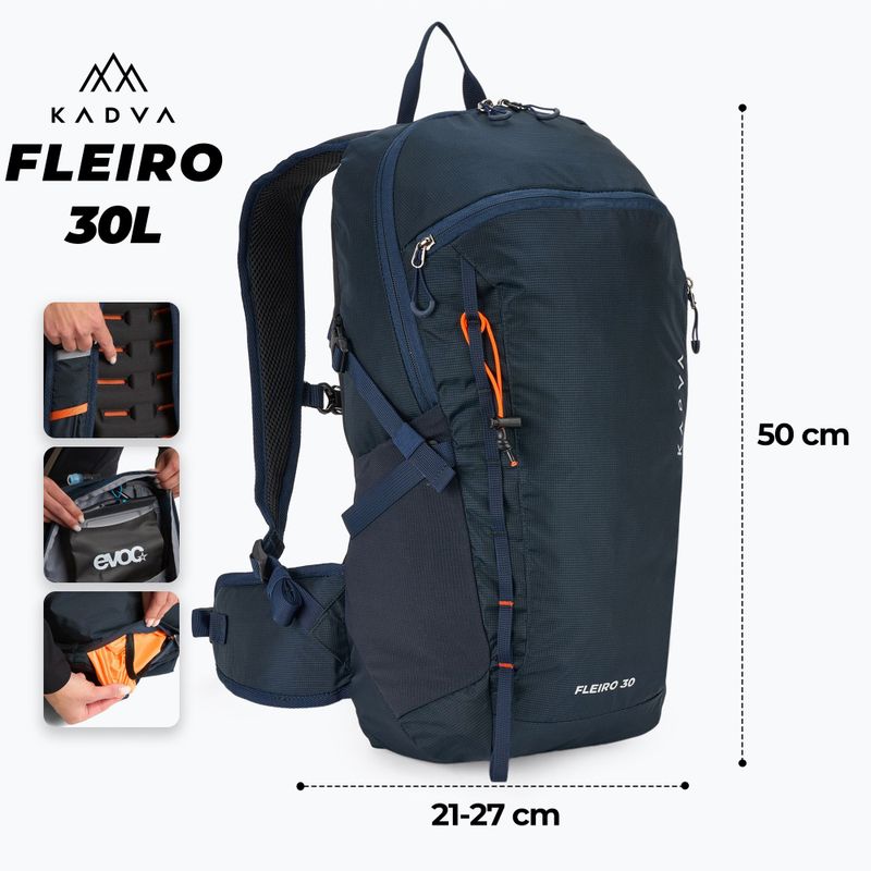 Turistický batoh KADVA Fleiro 30 l tmavomodrý 2