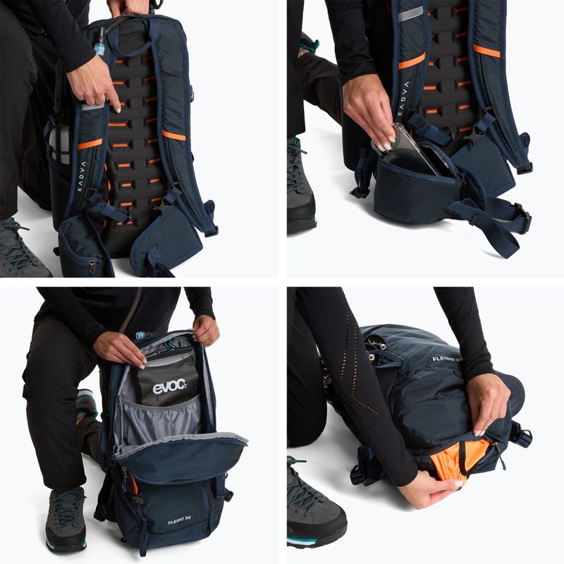 Turistický batoh KADVA Fleiro 30 l tmavomodrý 12