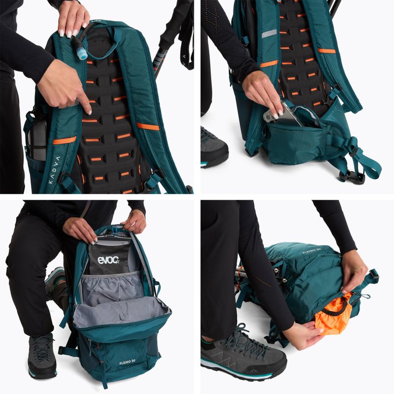 Turistický batoh KADVA Fleiro 30 l tmavomodrý 12