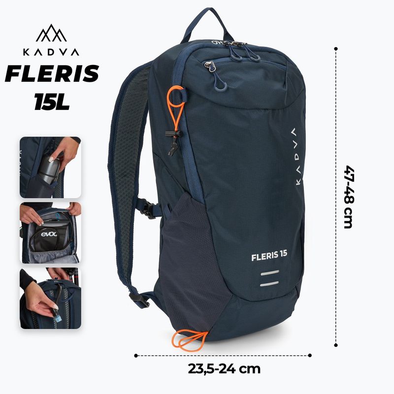 Turistický batoh KADVA Fleris 15 l tmavomodrý 2