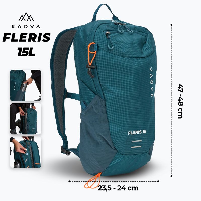 Turistický batoh KADVA Fleris 15 l tmavomodrý 2