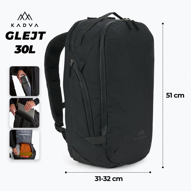 Turistický batoh KADVA Glejt 30 l čierny 2