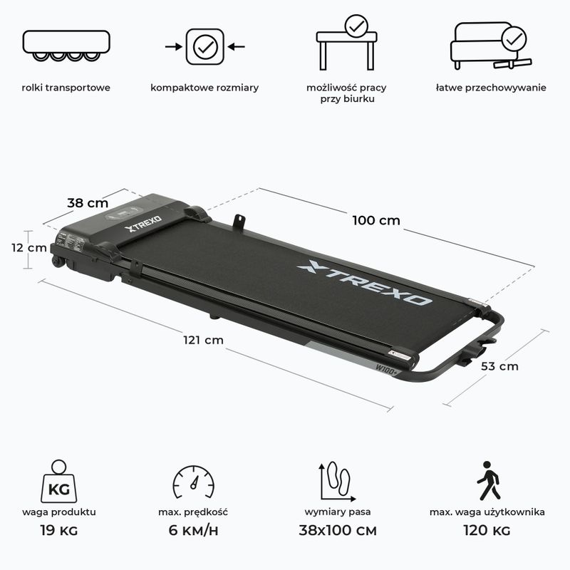 Bežecký pás XTREXO W100+ black 3