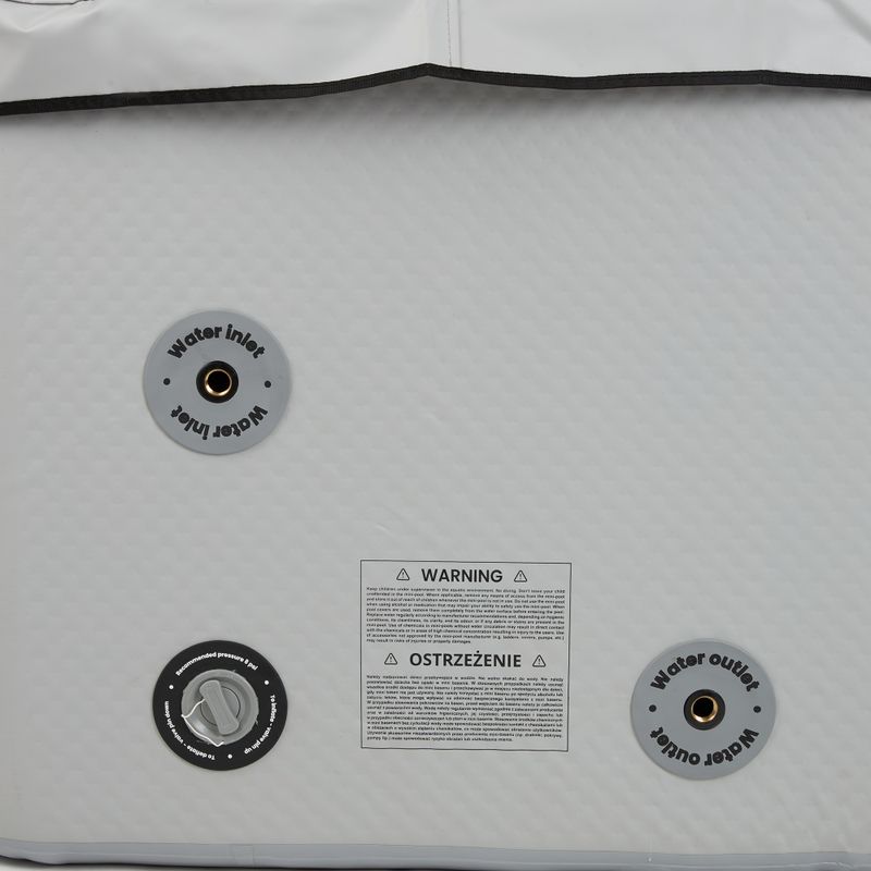 Nafukovací bazén AQUASTIC ONSEN drop stitch 1400 l 186 cm sivý 8