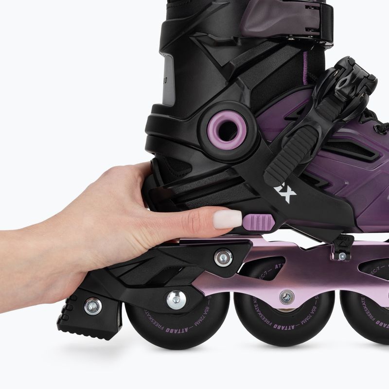 Detské nastaviteľné kolieskové korčule ATTABO JGX purple 17