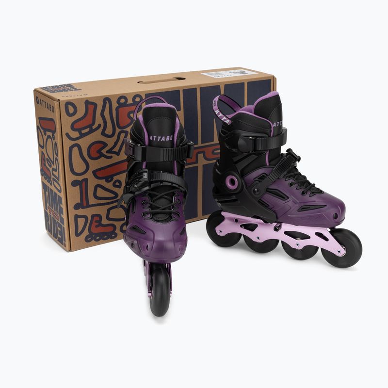 Detské nastaviteľné kolieskové korčule ATTABO JGX purple 20