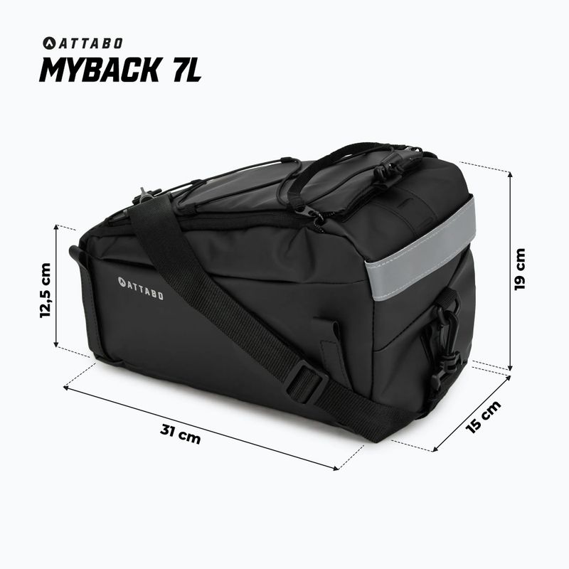 Taška na bicykel ATTABO MyBack 7 l čierna 7