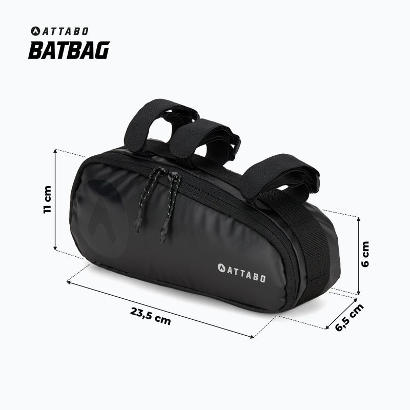Taška na bicykel pod rám ATTABO BatBag čierna 9