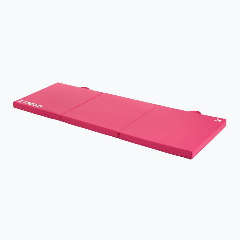 Skladací gymnastický matrac TREXO 180 x 60 x 5 cm pink 2
