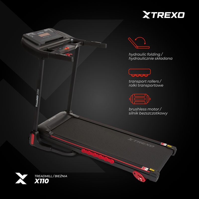 Elektrický bežecký pás TREXO X110 black 11