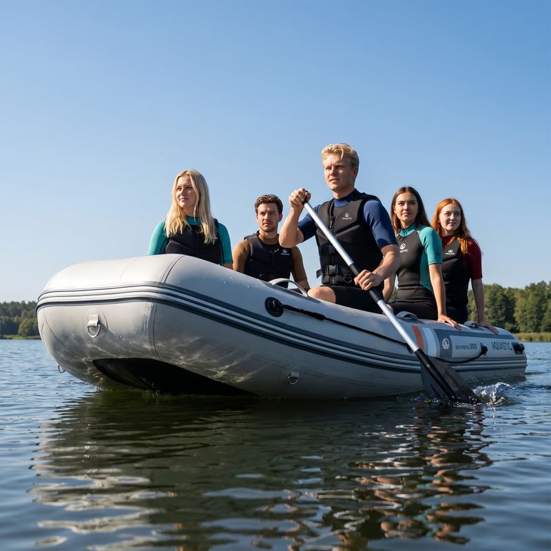 Ponton 5-osobový AQUASTIC DS Hybrid šedý 12
