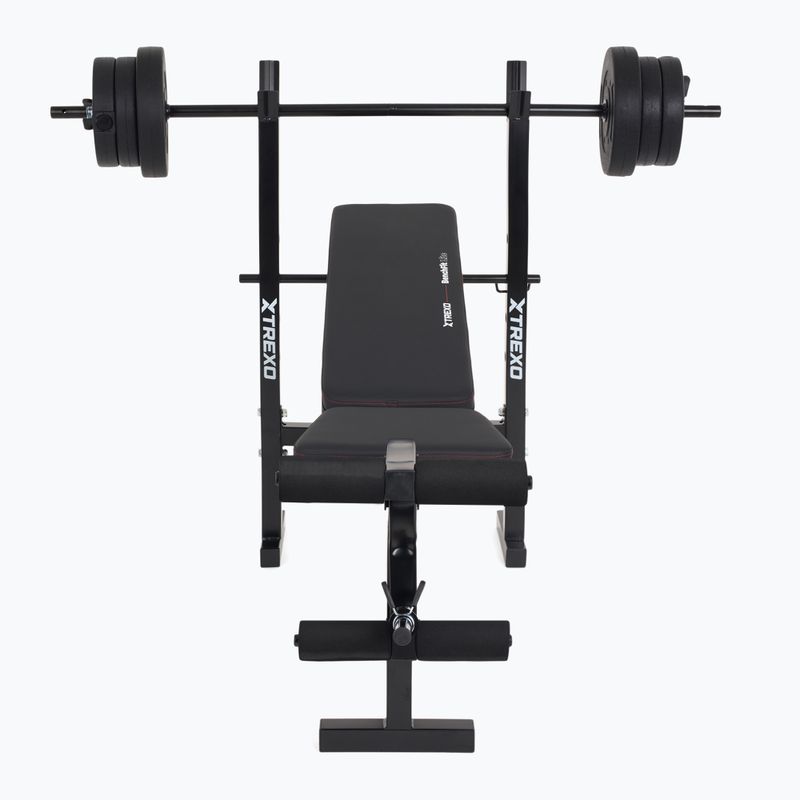 Posilňovacia lavica XTREXO BenchFit Lite so stojanom a činkou black 7
