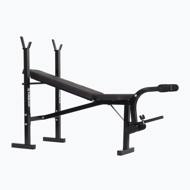 Posilňovacia lavica XTREXO BenchFit Lite so stojanom a činkou black 8