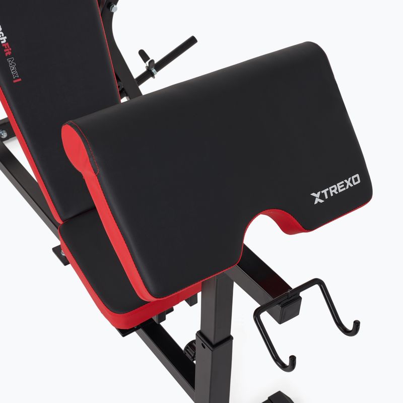 Posilňovacia lavica XTREXO BenchFit Max so stojanom a bicepsovým pultom black 10