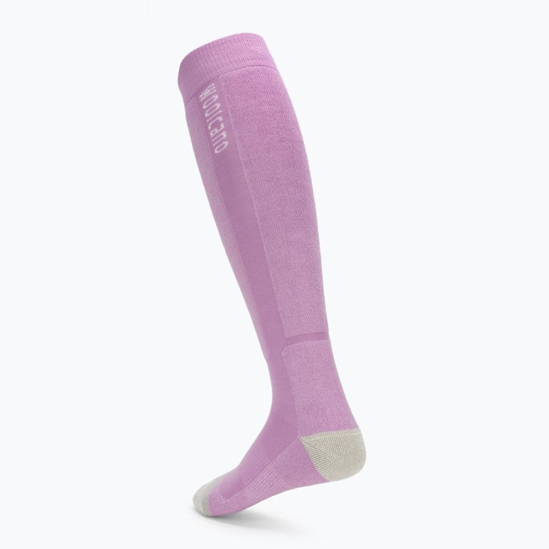 Dámske lyžiarske ponožky Woolcano SCK1096 Szary/Różowy 2