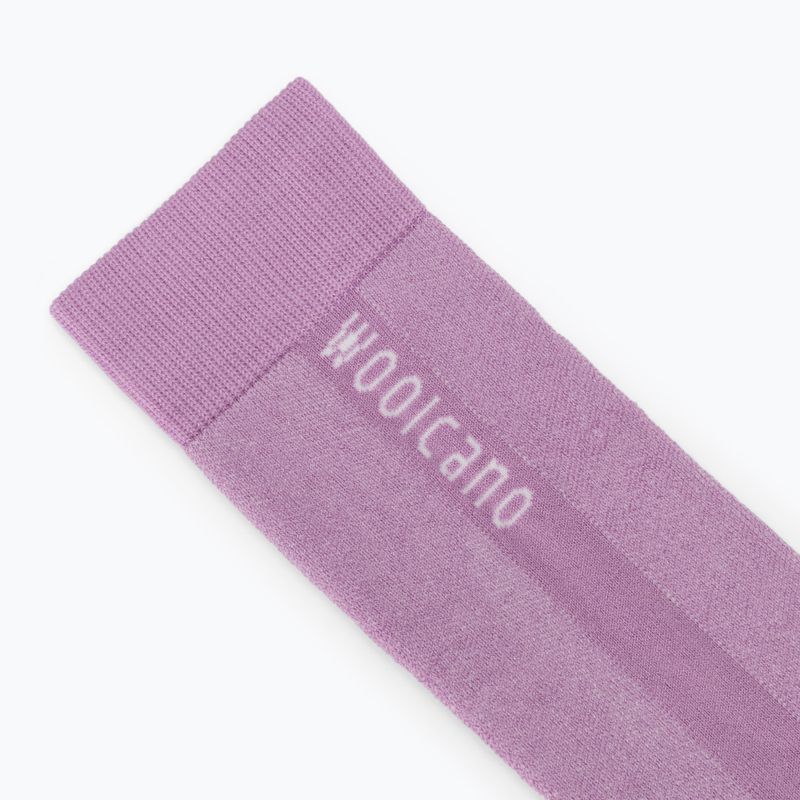 Dámske lyžiarske ponožky Woolcano SCK1096 Szary/Różowy 3