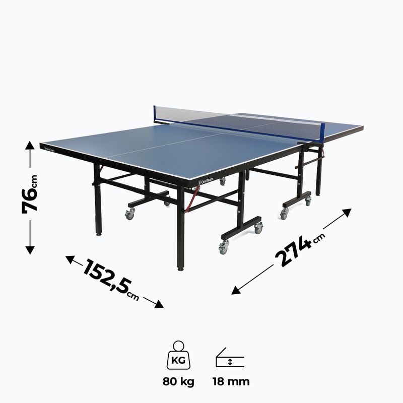 Stôl na stolný tenis OneTeam OT-TTI-03 blue 2