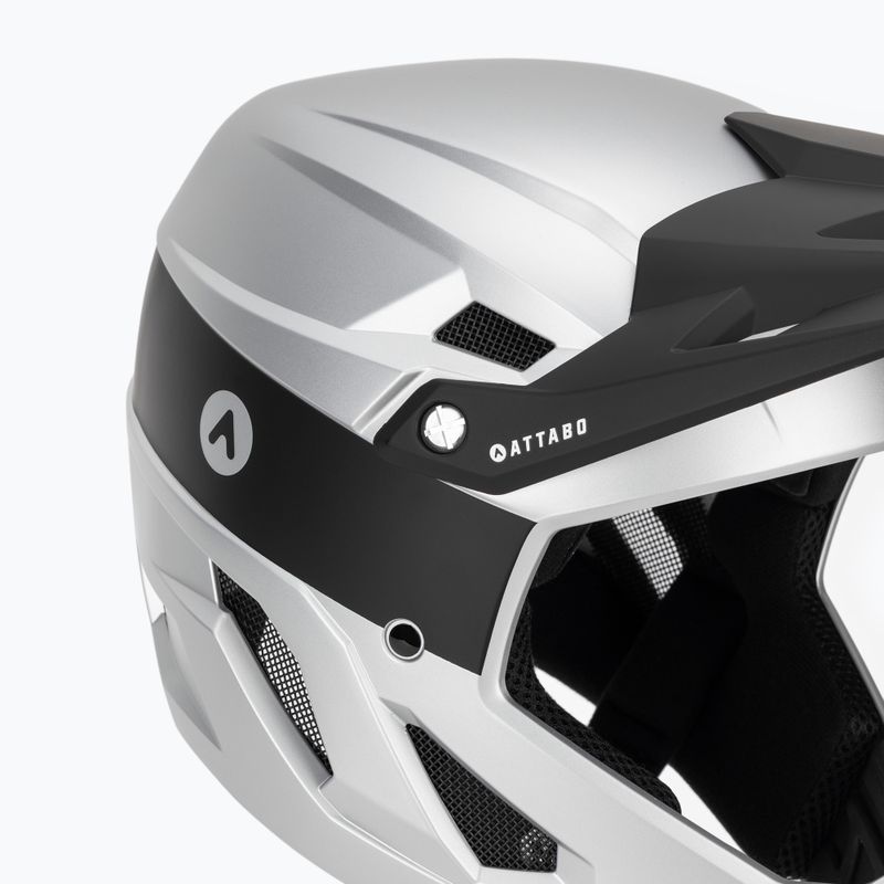 Cyklistická prilba ATTABO State 1.0 full face silver 7