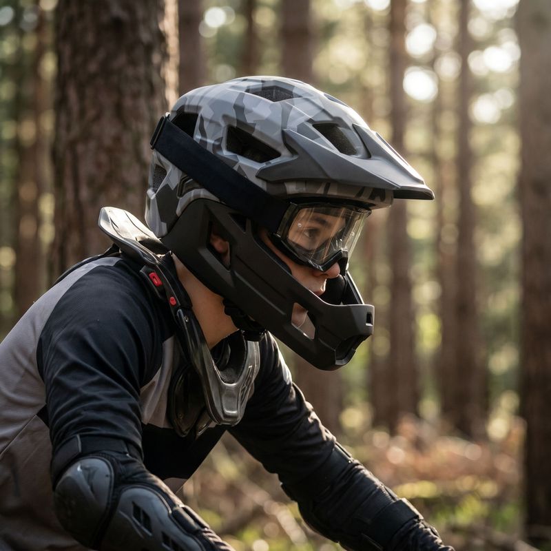 Detská cyklistická prilba ATTABO Predator full face gray 9
