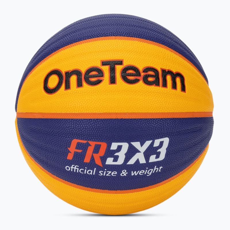 Basketbalová lopta OneTeam Rim Rush Fiba 3x3 blue