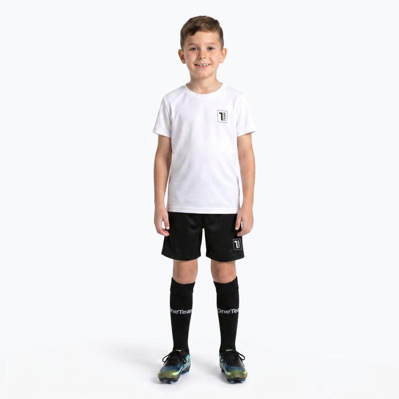 Detská futbalová súprava OneTeam Precision Set tričko a šortky biela
