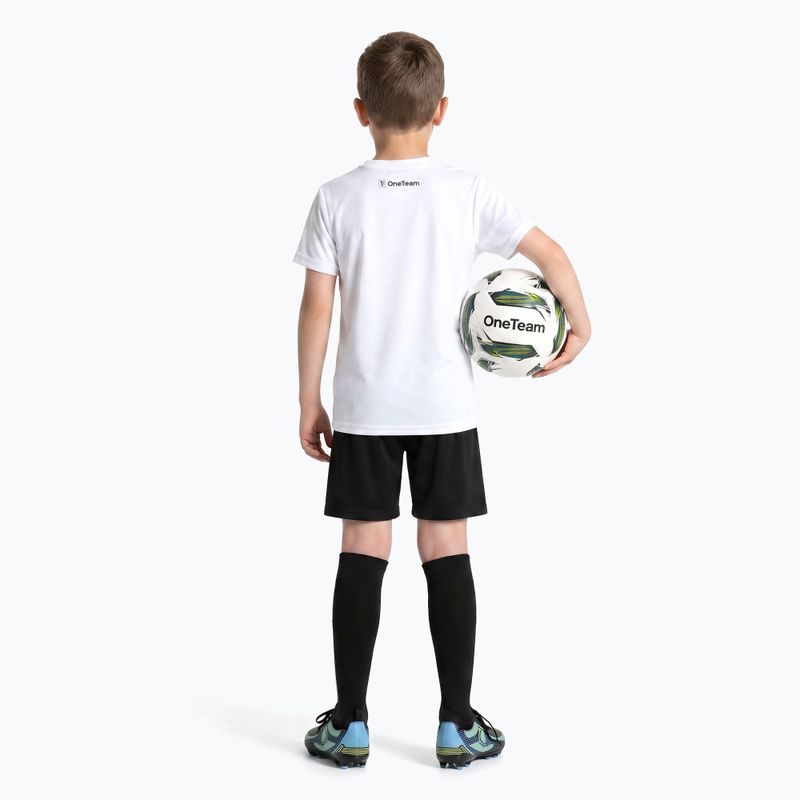 Detská futbalová súprava OneTeam Precision Set tričko a šortky biela 3