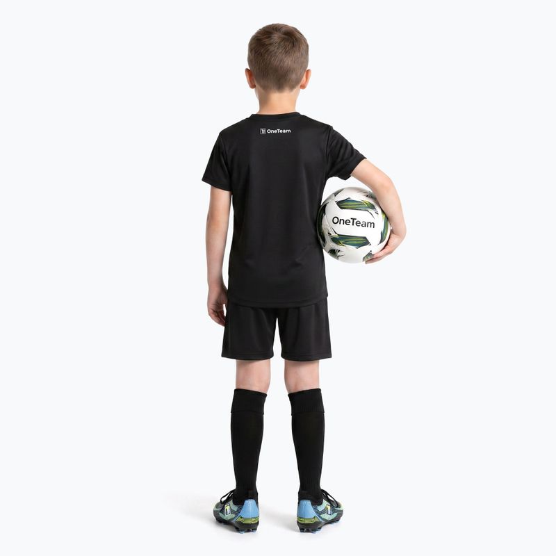 Detská futbalová súprava OneTeam Precision Set tričko a šortky čierna 3