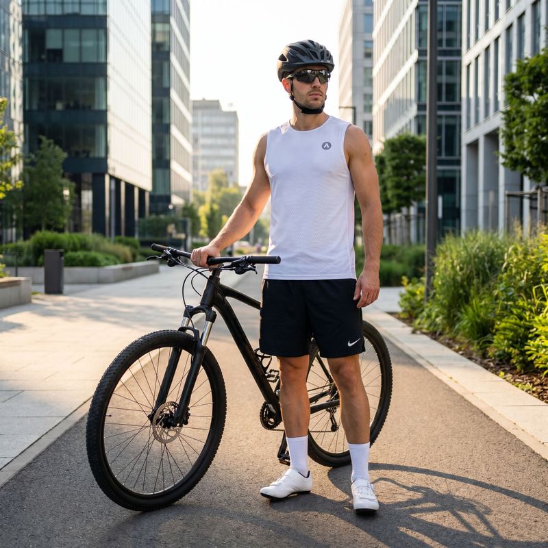 Pánske cyklistické tričko ATTABO Essential 2 pcs. white 11
