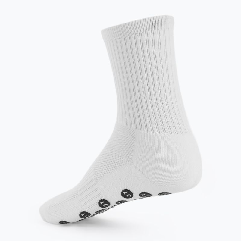 Detské futbalové ponožky OneTeam Precision Grip non-slip 2-pack white 2