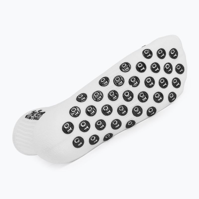 Detské futbalové ponožky OneTeam Precision Grip non-slip 2-pack white 5