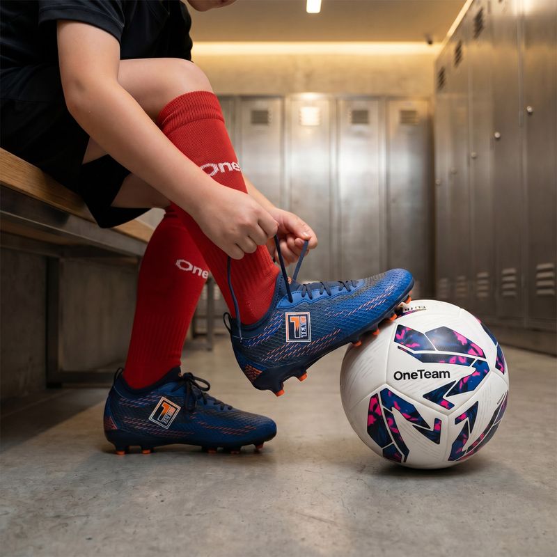 Detské futbalové ponožky OneTeam Precision football socks set 2-pack červený 8