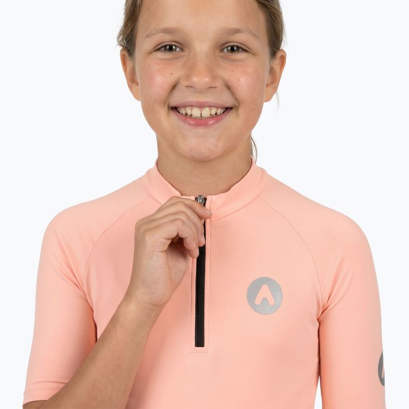 Detský cyklistický dres ATTABO TEVRA JR krátky zips ružový 3