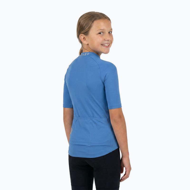 Detský cyklistický dres ATTABO TEVRA JR krátky zips modrý 2