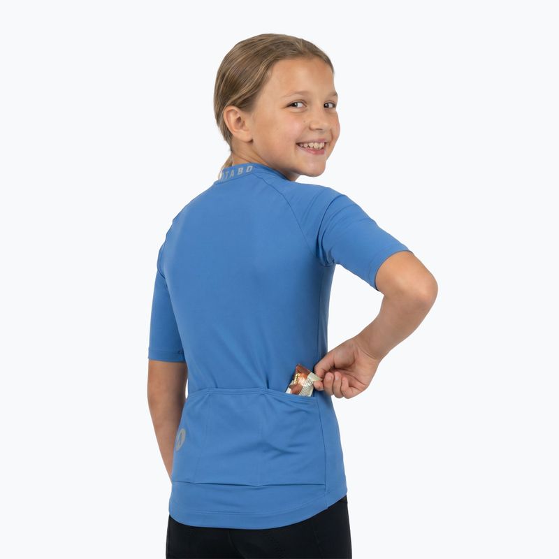 Detský cyklistický dres ATTABO TEVRA JR krátky zips modrý 4