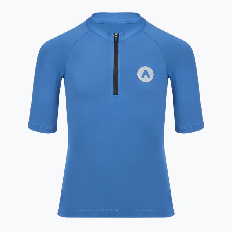 Detský cyklistický dres ATTABO TEVRA JR krátky zips modrý 8