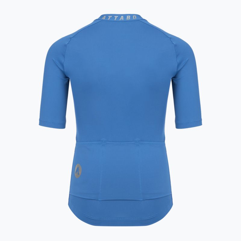 Detský cyklistický dres ATTABO TEVRA JR krátky zips modrý 9