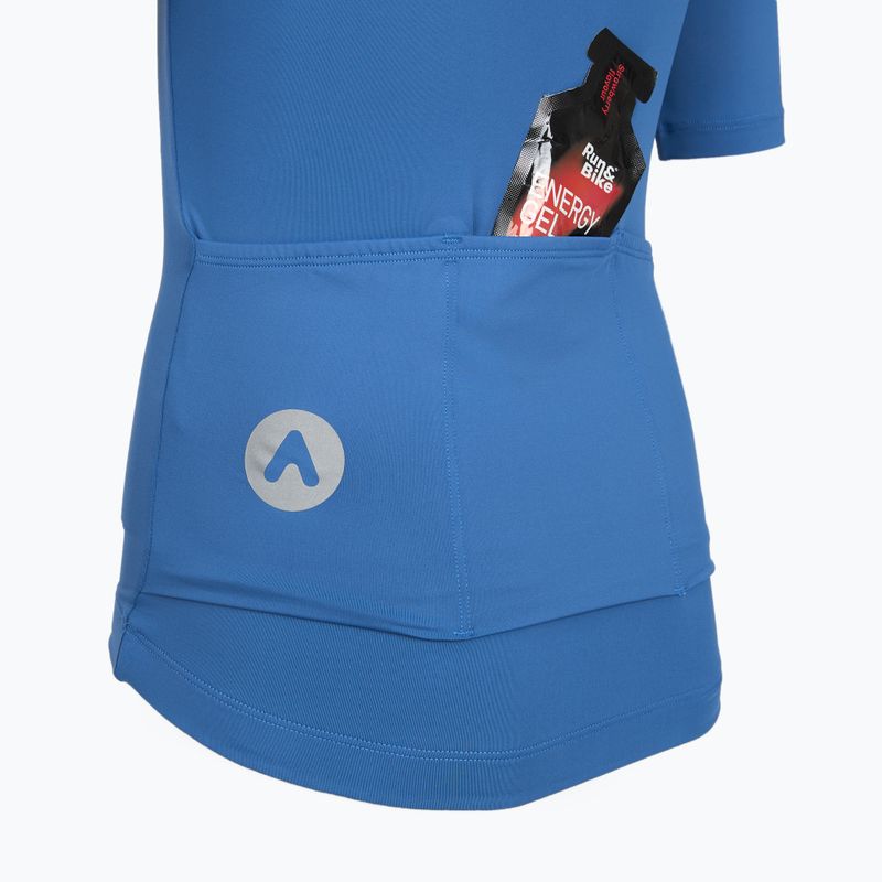 Detský cyklistický dres ATTABO TEVRA JR krátky zips modrý 13