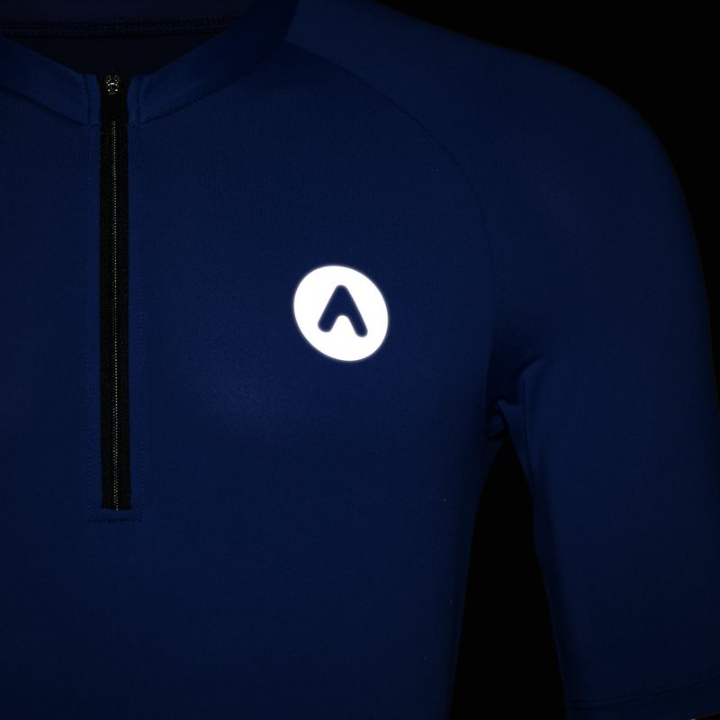 Pánska cyklistická tričko ATTABO TEVRA krátky zips tmavomodrá 14