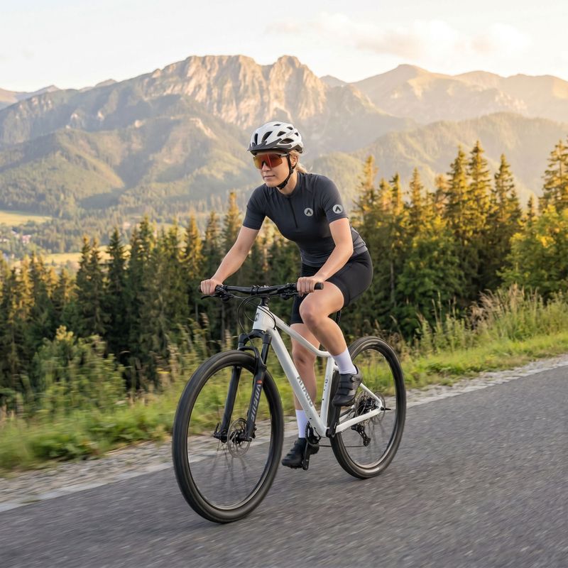 Dámska cyklistická tričko ATTABO TEVRA krátky zips čierna 16