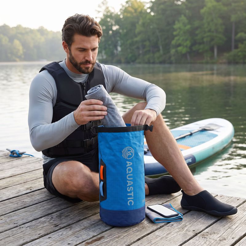 Vodotesný vak AQUASTIC Dry Bag 8 l Nylon/TPU blue 3