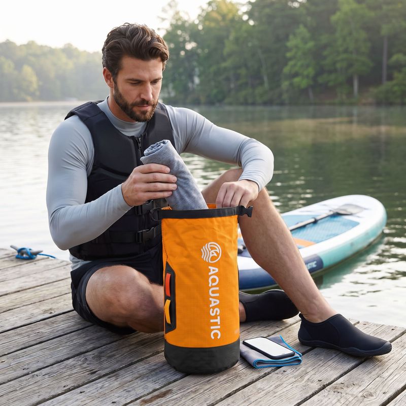 Vodotesný vak AQUASTIC Dry Bag 8 l Nylon/TPU orange 3