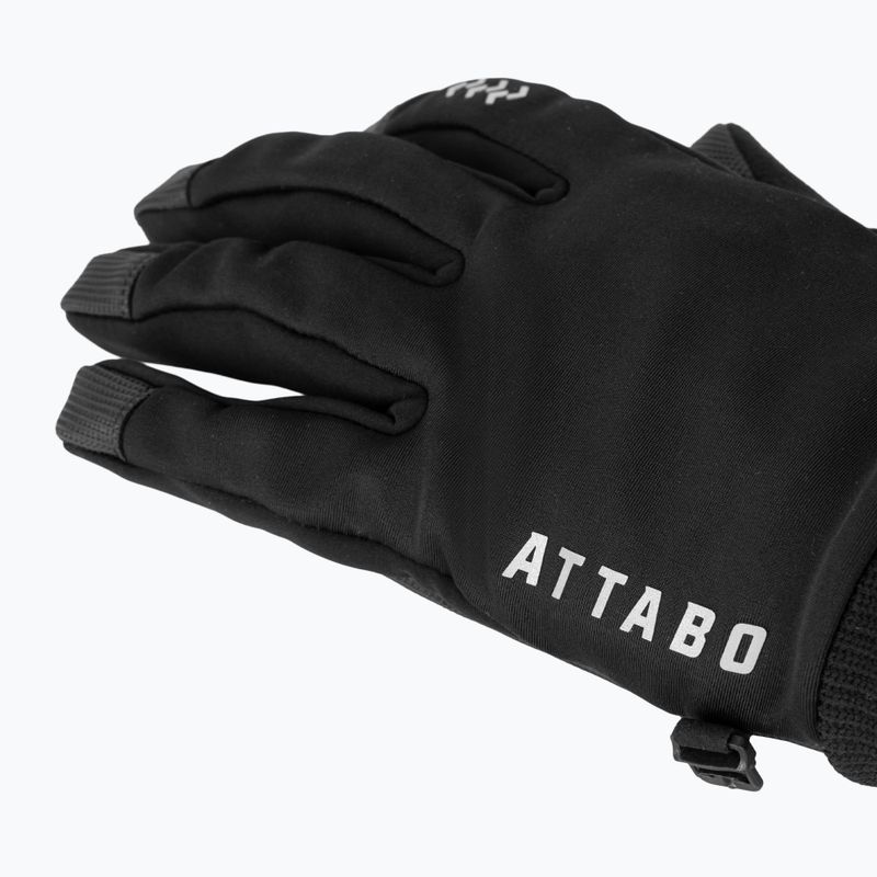 Cyklistické rukavice ATTABO LOREEF GLOVES vetruodolné zateplené black 5